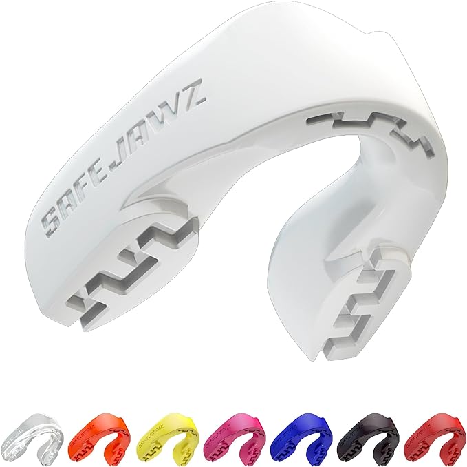 safejawz mouthguard slim fit adults and junior mouth guard with case for boxing basketball lacrosse  safejawz