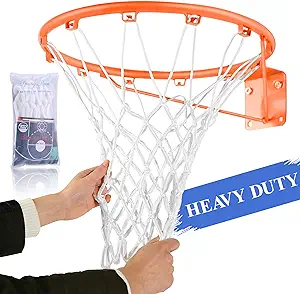 spring meow heavy duty outdoor basketball net replacement for standard 12 loop rim  ‎spring meow b083369znj