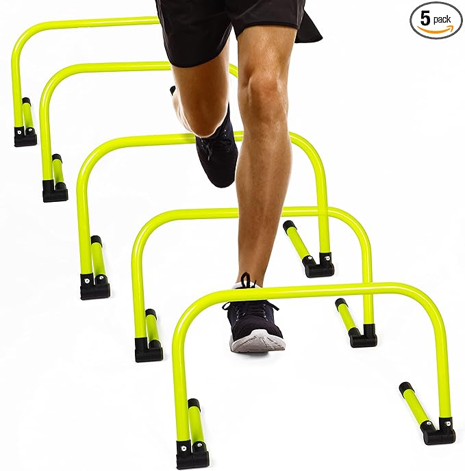 body sport adjustable athletic speed training hurdles soccer and more set of 5  body sport b0btq7j68h