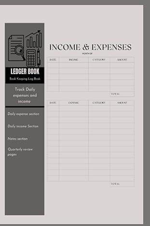 Accounting Ledger Log Book Small Business Or Personal Income And Expense Tracker And Logbook