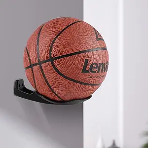 jqskunp ball holder wall mount ball storage display wood and metal for basketball football soccer  ?jqskunp
