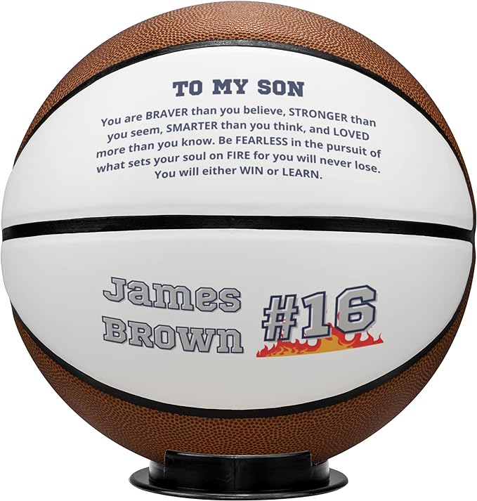 Teegarb Personalized Basketball Message For Sports Fans Grandson From Grandparents Customized