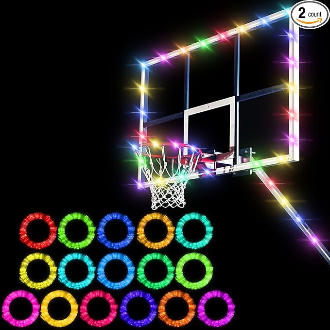 vihose 2 pcs led basketball hoop light 15 ft remote control basketball rim  ?vihose b0ccrt65jp