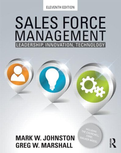 sales force management leadership innovation technology 11th edition mark w.johnston , greg w.marshall