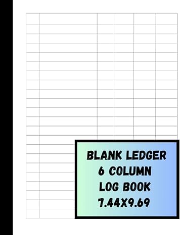 simple blank ledger book ledger log book 6 column multipurpose ledger book financial accounting log notebook