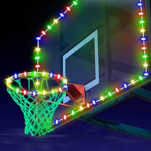 homaisson led light string for basketball hoop backboard 16ft 100 led beads with remote control  ?homaisson