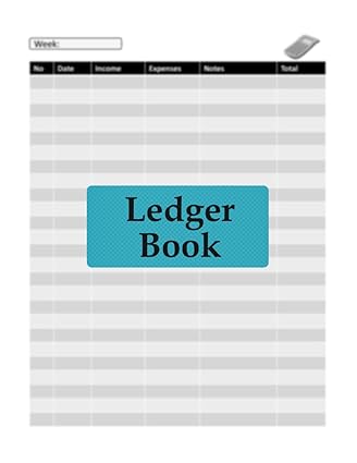 ledger book 1st edition everjoy design b0byrllgm7
