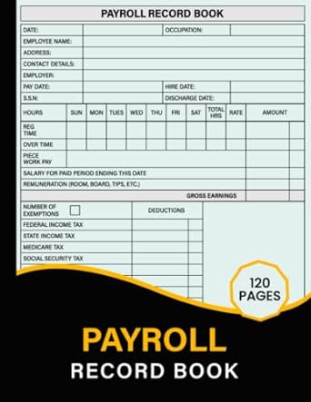 payroll record book 1st edition linda bookkeeping and small business book b0c1j6pxdh