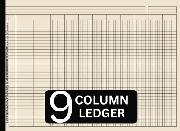 9 column ledger 1st edition basic contemporary press b0bw2r9t2t