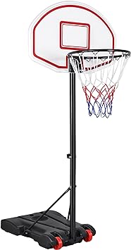 Yaheetech Portable Basketball Hoop System For Youth Indoor Outdoor Base 5 2 7 Ft