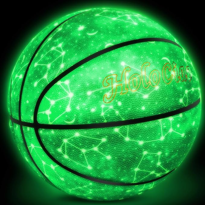 holociao glow in the dark basketball cool street basketball with glowing luminous material for night game 