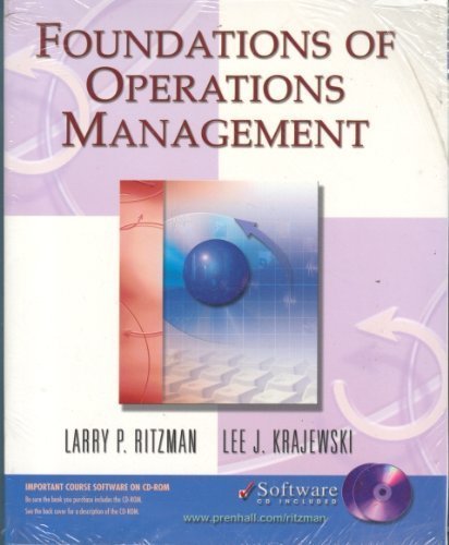 foundations of operations management 1st edition larry p. ritzman , lee j. krajewski 0130085219, 9780130085214