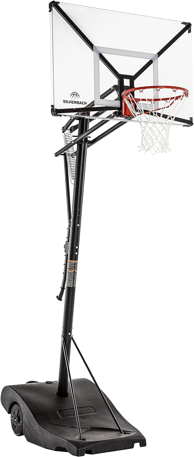 silverback nxt portable adjustable 10ft outdoor basketball hoop 50 and 54 goal backboard available 