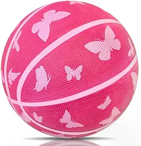 champhox size 5 basketball kids girls pink for school sports indoor outdoor  ‎champhox b0c1gdzlnx