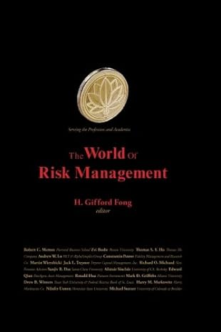 the world of risk management 1st edition h gifford fong 9812565175, 978-9812565174