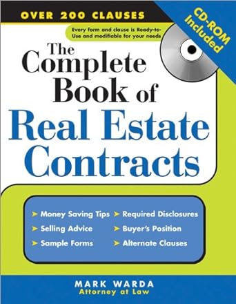 the  book of real estate contracts 1st edition mark warda 1572485280, 978-1572485280