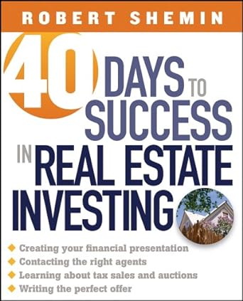 40 days to success in real estate investing 1st edition robert shemin 0471694827, 978-0471694823