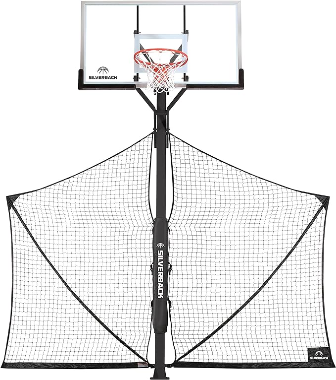silverback basketball yard guard defensive net system rebounder with foldable net  ‎silverback b01nbond9j