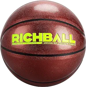 richball basketball official size 7 composite basketball for adults youth indoor outdoor with pump  ?richball
