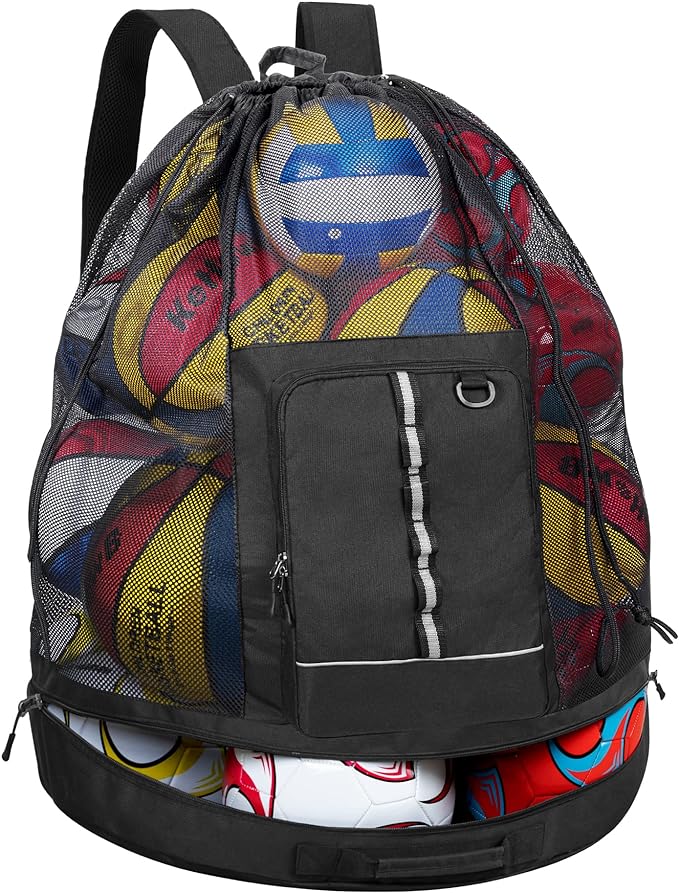 goburos extra large mesh soccer ball bag basketball backpack with shoulder straps  goburos b0c1y7dgwn