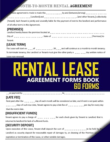 rental lease agreement forms book 60 forms 1st edition brynn d. mason 979-8440907546