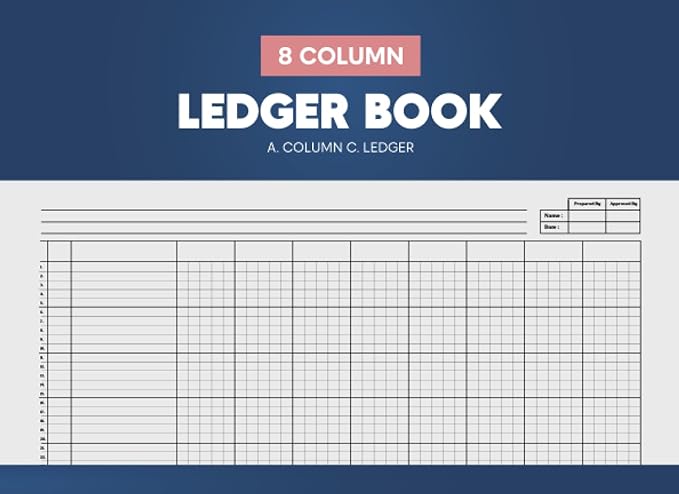 8 column ledger book 1st edition a. column c. ledger 2024 b0c523zpbz
