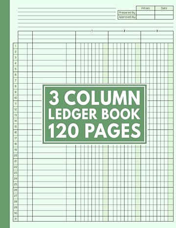 3 column ledger book 120 pages 1st edition moufy jozit b0cj4h8ywb