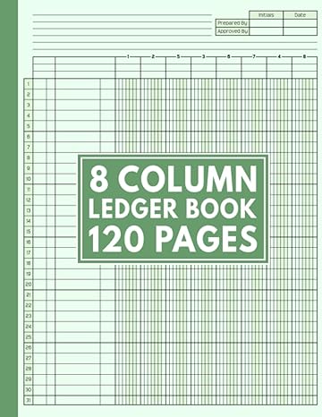 8 column ledger book 120 pages 1st edition moufy jozit b0cj4fvlm4