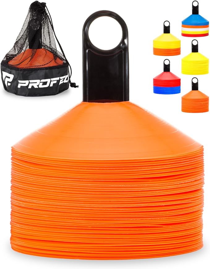 ‎profect sports pro disc cones agility soccer cones with carry bag and holder for sports training football 