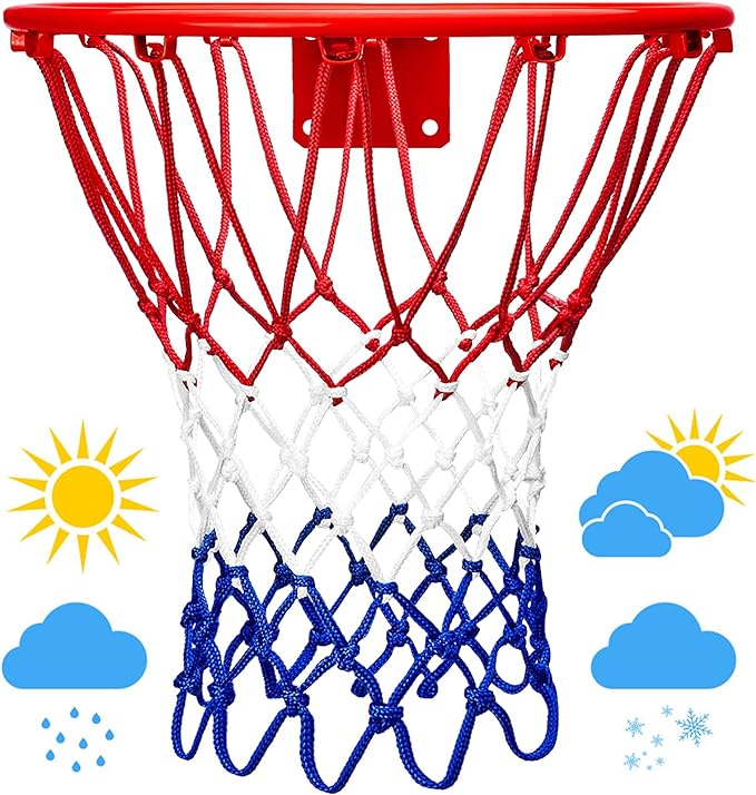 fintie lao xue 2022 upgraded thickening heavy duty basketball net rainproof sunscreen for all weather 