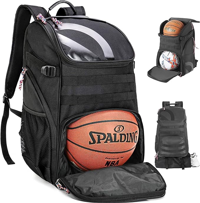 trailkicker large basketball backpack with ball compartment and shoe pocket outdoor sports equipment bag 