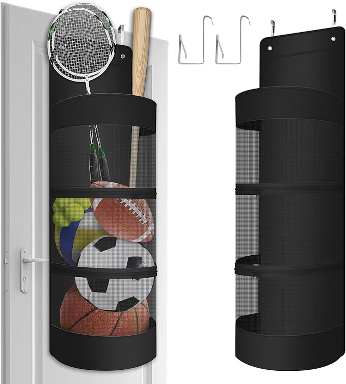 boczif hanging organizer over the door hanging sports equipment and ball storage  ?boczif b0bmt86xbb
