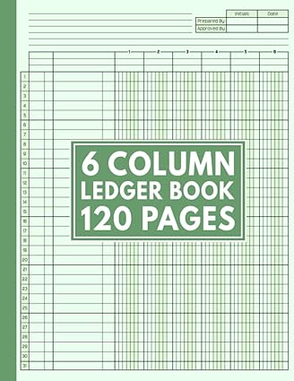 6 column ledger book 120 pages 1st edition moufy jozit b0chmg8hq7