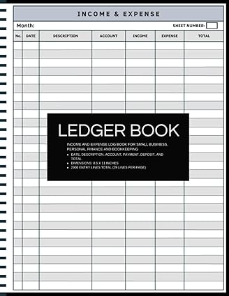 Income And Expense Ledger Book
