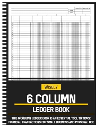 6 column ledger book 1st edition wisely simple press b0cmpdlc67