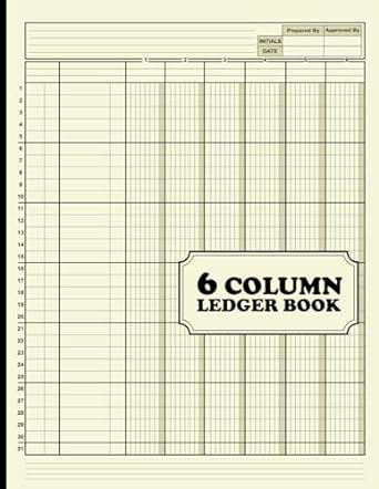 6 column ledger book 1st edition column ledger colorifya publishing b0ckmzh633