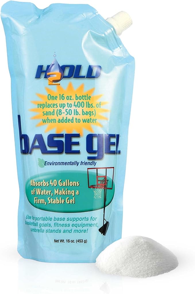 basegel polymer for basketball goal and outdoor indoor sign hoops bases  ?basegel b004va5ssy