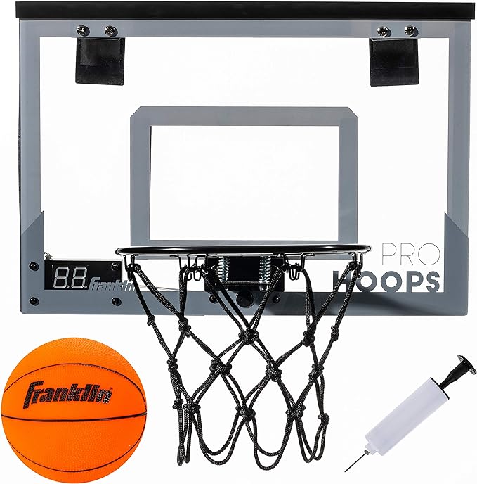 franklin sports over the door mini led scoring basketball hoop approved accessories included 17.75 x 12 