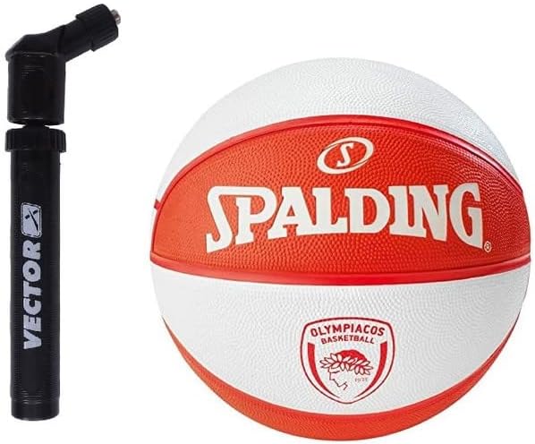 Cw Spalding Basketball Olympiacos Combo Vector Double Action Ball Pump