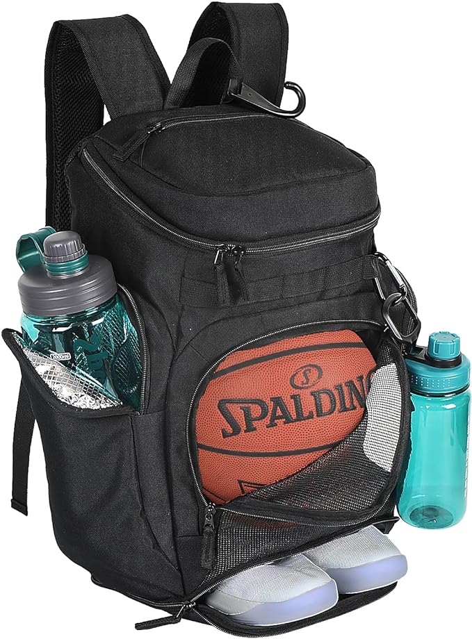 laripop basketball backpack large sports bag gym with ball compartment and shoe compartment  ?laripop