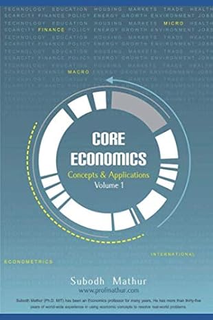 core economics concepts and applications volume i 1st edition subodh mathur 979-8653774607