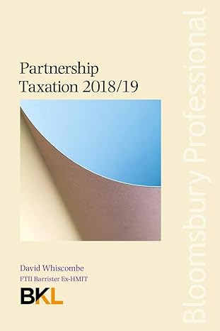 partnership taxation 2018/19 2019 edition david whiscombe 1526507390, 978-1526507396
