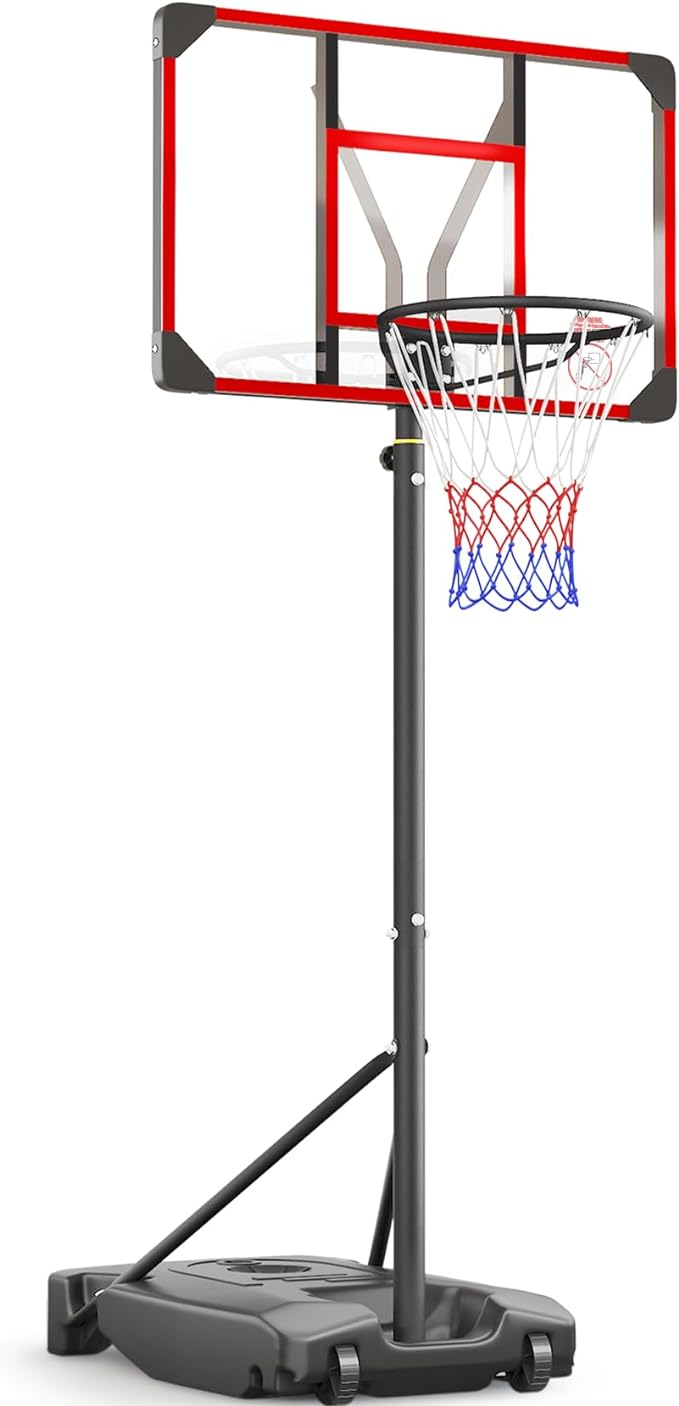 yohood kids basketball hoop outdoor 4 82 8 53ft adjustable portable basketball hoops  ‎yohood b0cb8l2hmk