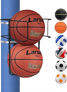 xba garage ball storage basketball storage rack holder wall mount organizer for sports  ‎xba b0c6dxnmv7