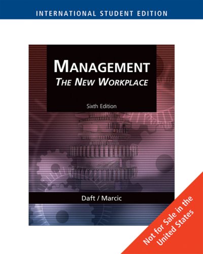 management the new workplace 6th edition richard l daft 1408009315, 9781408009314