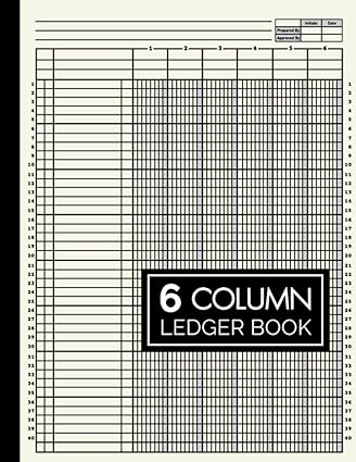 6 column ledger book 1st edition souma logbooks publishing b0cgl4h5sn