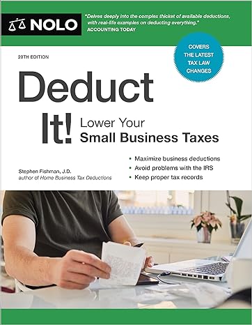 deduct it lower your small business taxes 20th edition stephen fishman j.d. 1413331351, 978-1413331356