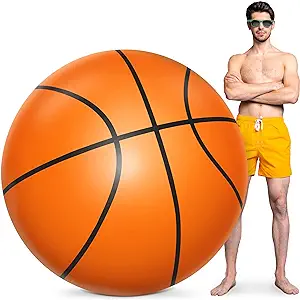 elcoho 60 inch inflatable beach ball jumbo basketball pool party decoration toy beach  elcoho b0bvqq19t3