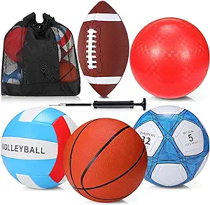 jenaai 7 pieces sports balls set christian charity donation supplies kids outdoor backyard games  ‎jenaai