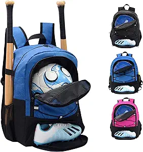 rudmox baseball bag backpack soccer bag basketball backpack with fence hook holds bat  ‎rudmox b0bnhy3txn